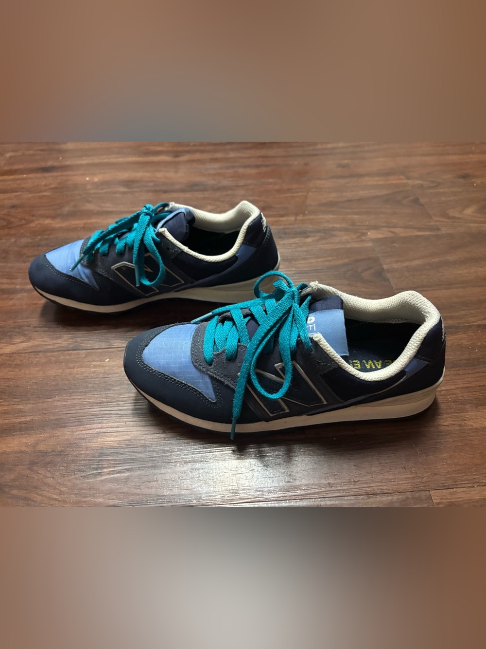 FIGS + New Balance Navy and Teal Lace-Up Sneakers, Men’s 6, Women’s 7.5